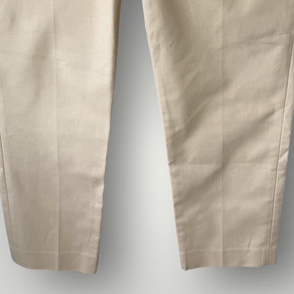 Halogen Taylor Fit Tapered Leg Mid Rise Casual Pants Stretchy Size 8 Natural - Picture 4 of 12